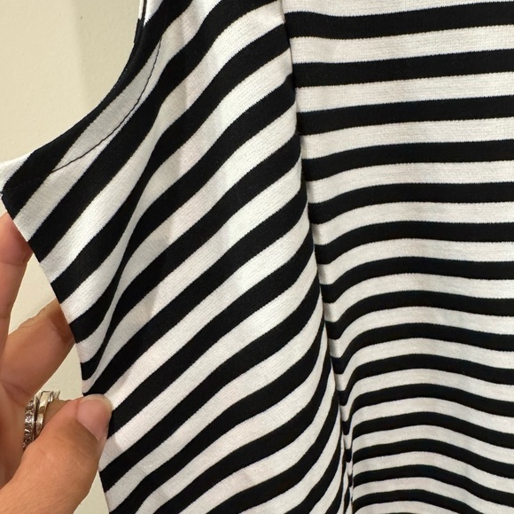BNWT Banana Republic Black and White Striped Sleeveless dress size 4P $100 - Picture 8 of 8